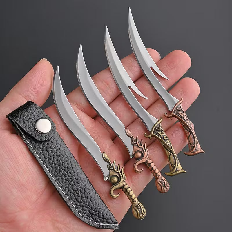 Samurai Mini Knife and Black Sheaf 4.25" inches long
