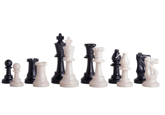 Standard Tournament Single Weighted Plastic Chess Pieces - 3.75" King